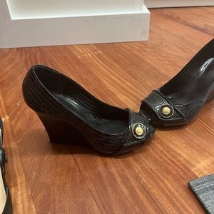 Tory Burch patent leather wedge size 5.5